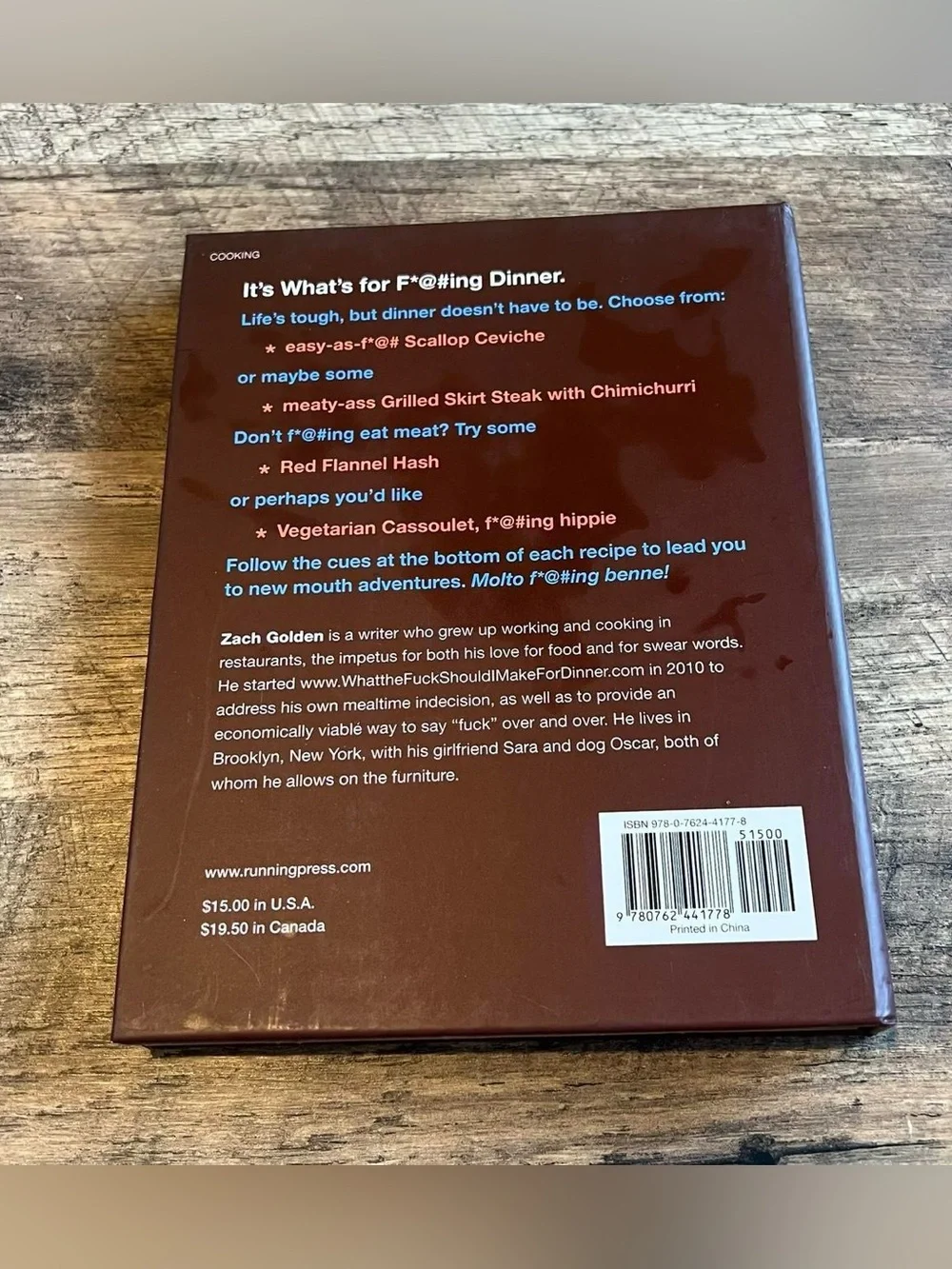 What the F*ck Should I Make for Dinner? Cookbook - Brown & Blue